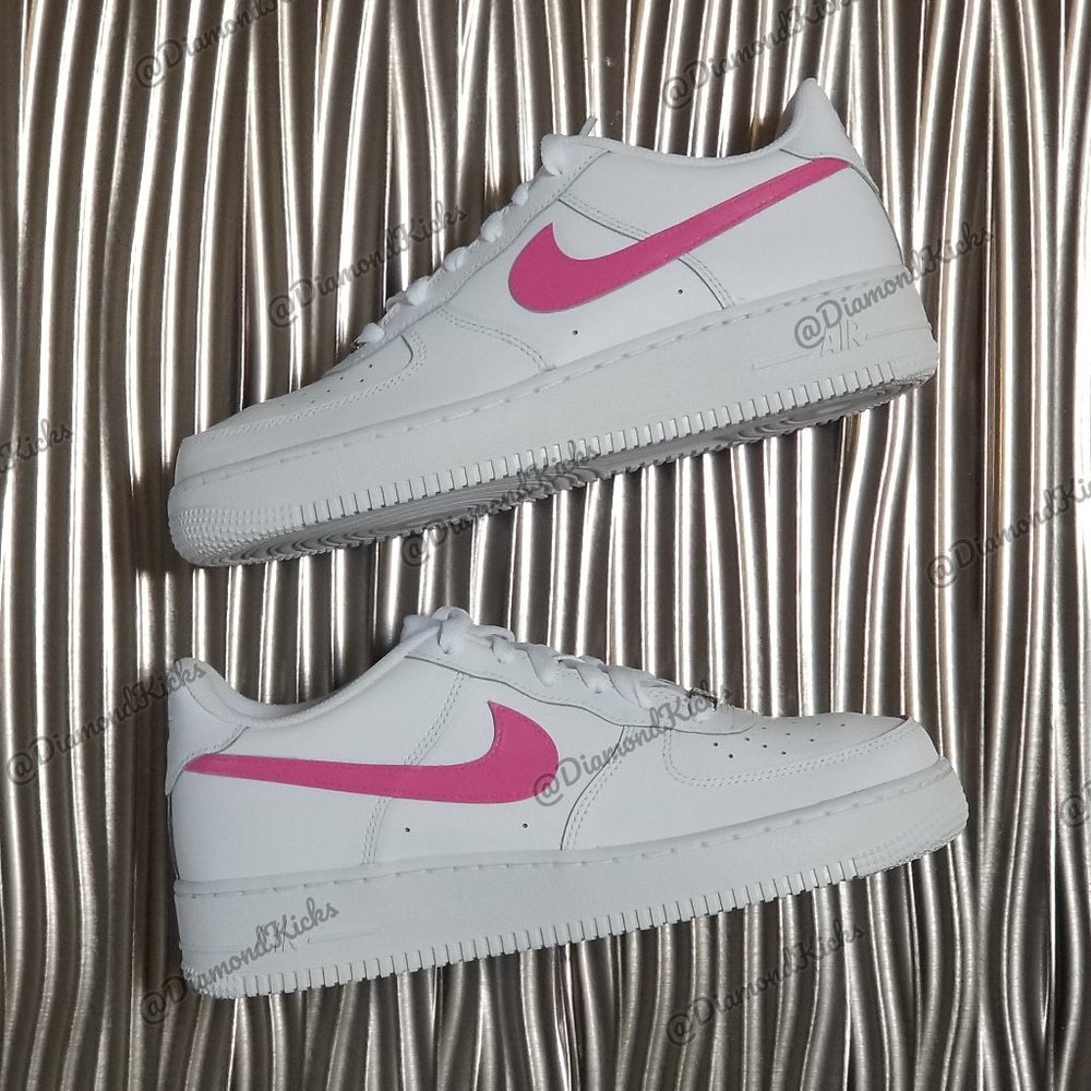 Custom Nike Air Force 1 Custom White Pink - Picture 2 of 3